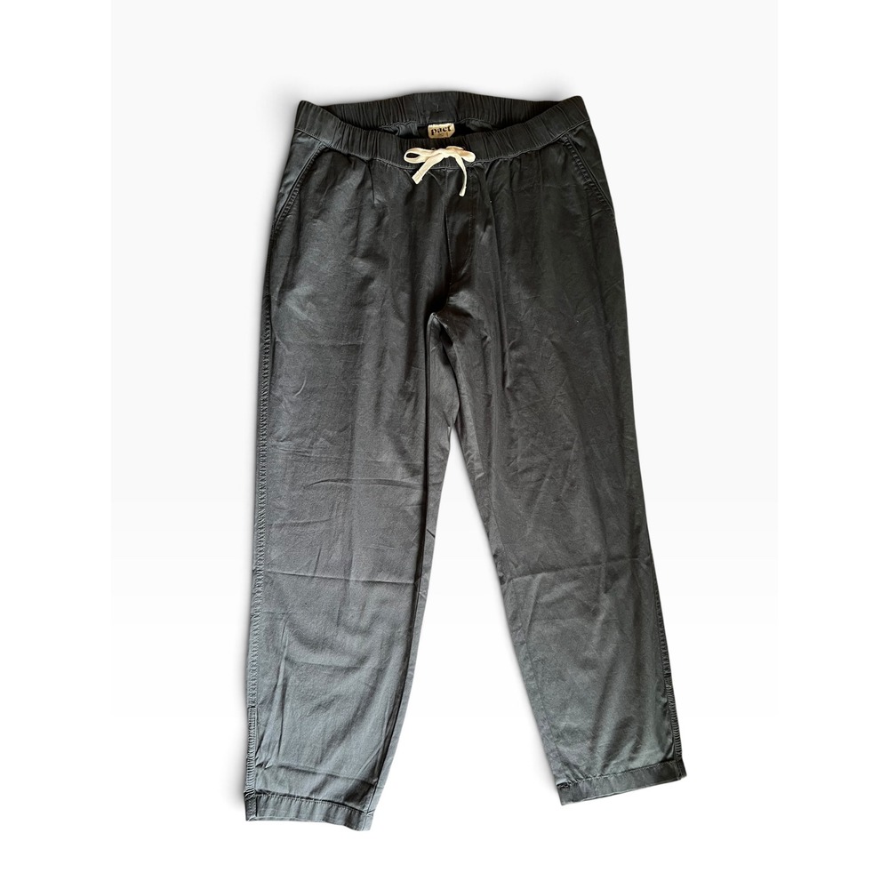Pact Charcoal Gray Organic Cotton Drawstring Elastic Waist Pants Womens size XL
